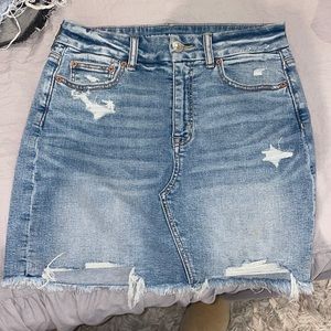 Size 8 Long American Eagle Denim Mini Skirt